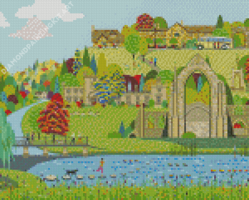 Illustration Bolton Abbey Diamond Paintings