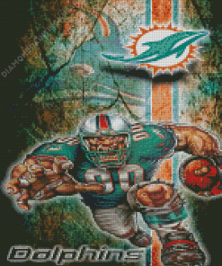 Miami Dolphins Poster Art Diamond Paintings