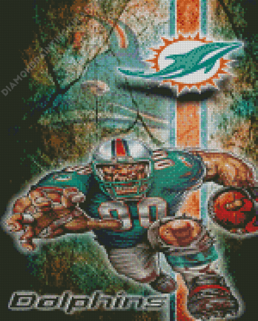 Miami Dolphins Poster Art Diamond Paintings