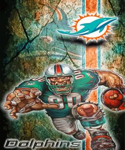 Miami Dolphins Poster Art Diamond Paintings