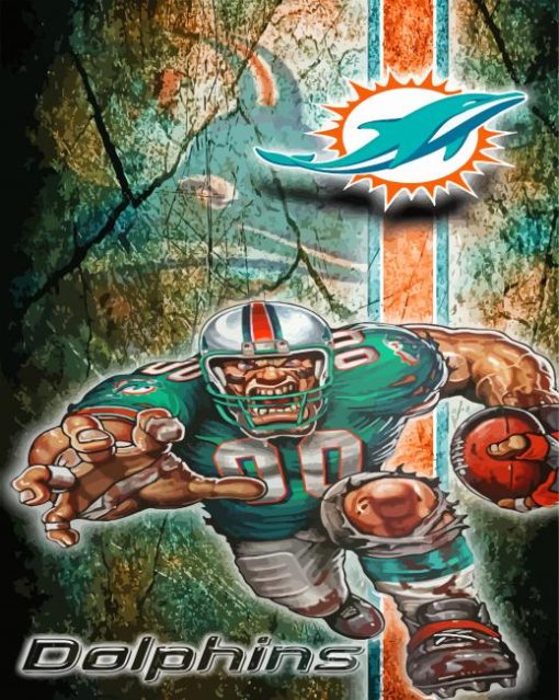 Miami Dolphins Poster Art Diamond Paintings