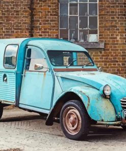 Old Rusty Citroen 2cv Car Diamond Paintings