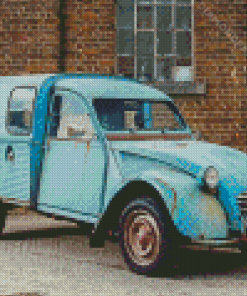 Old Rusty Citroen 2cv Car Diamond Paintings