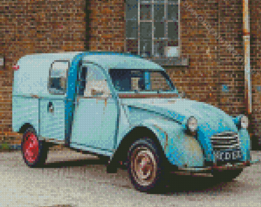 Old Rusty Citroen 2cv Car Diamond Paintings