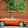 Orange Vintage 57 Thunderbird Car Diamond Paintings