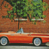 Orange Vintage 57 Thunderbird Car Diamond Paintings