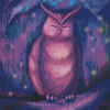 Pink Owl Bird Art Diamond Paintings