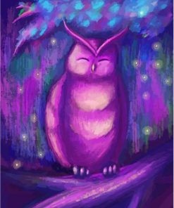 Pink Owl Bird Art Diamond Paintings