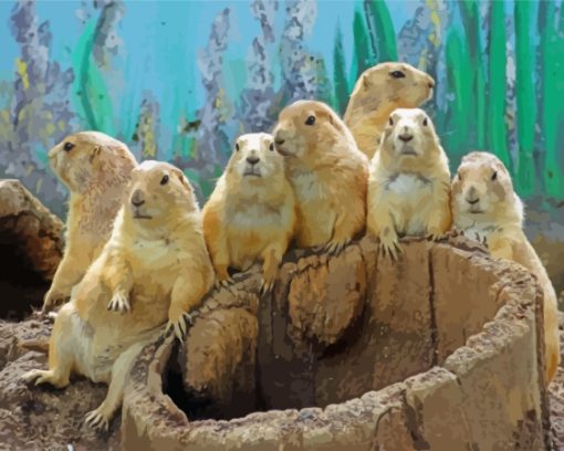 Prairie Dogs Animals Diamond Paintings