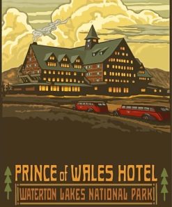 Prince Of Wales Hotel Waterton National Park Poster Diamond Paintings