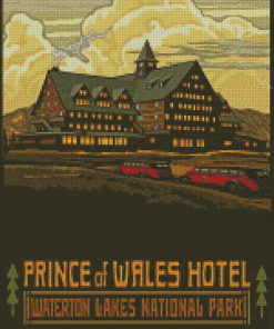 Prince Of Wales Hotel Waterton National Park Poster Diamond Paintings