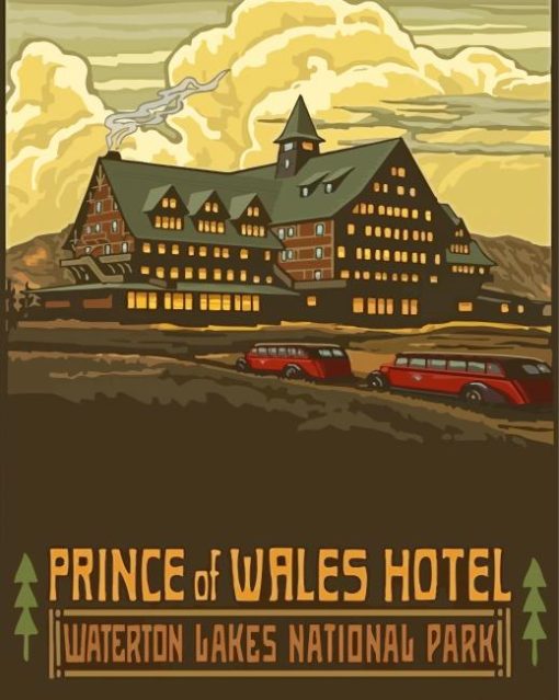 Prince Of Wales Hotel Waterton National Park Poster Diamond Paintings