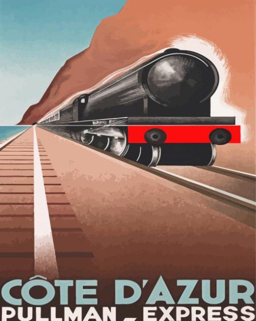 Pullman Express Train Poster Diamond Paintings