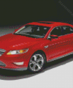 Red Ford Taurus Car Diamond Paintings