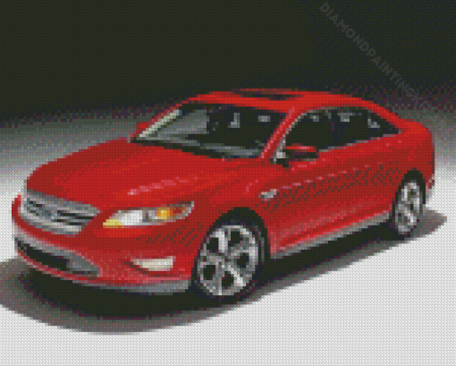 Red Ford Taurus Car Diamond Paintings