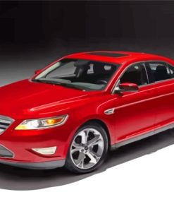 Red Ford Taurus Car Diamond Paintings