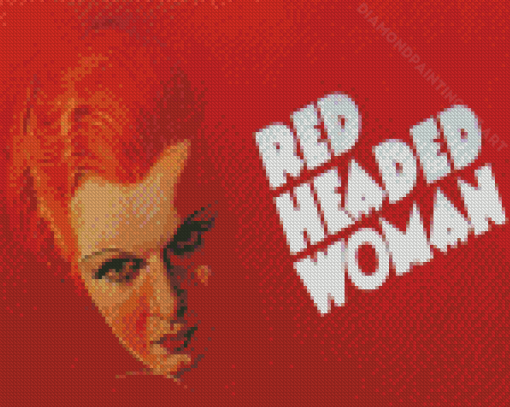 Red Headed Woman Poster Diamond Paintings