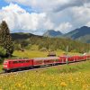 Red Train In Germany Nature Diamond Paintings