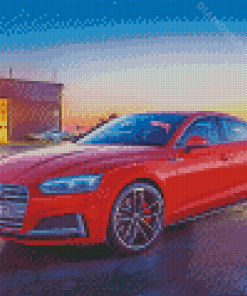 Red Audi S5 Engine Diamond Paintings