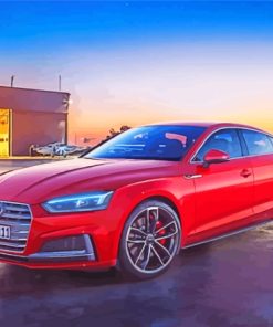 Red Audi S5 Engine Diamond Paintings