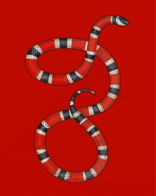 Red Snake Diamond Paintings