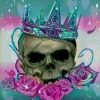 Skull Queen And Flowers Diamond Paintings