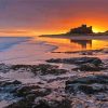 Sunrise Bamburgh Castle Diamond Paintings