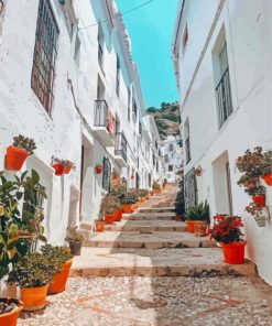 The White Village Frigiliana Spain Diamond Paintings