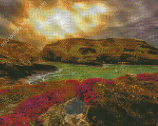 Tintagel At Sunset Diamond Paintings