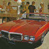 Vintage Red 1969 Pontiac Firebird Car Diamond Paintings