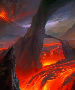 Volcano Lava Rocks Diamond Paintings