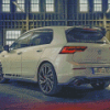 White VW Golf 8 Diamond Paintings