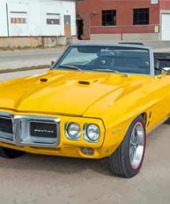 Yellow 1969 Pontiac Firebird Diamond Paintings