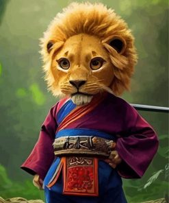 Asian Warrior Lion Diamond Paintings