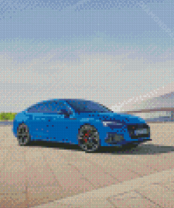 Audi S5 Blue Car Diamond Paintings