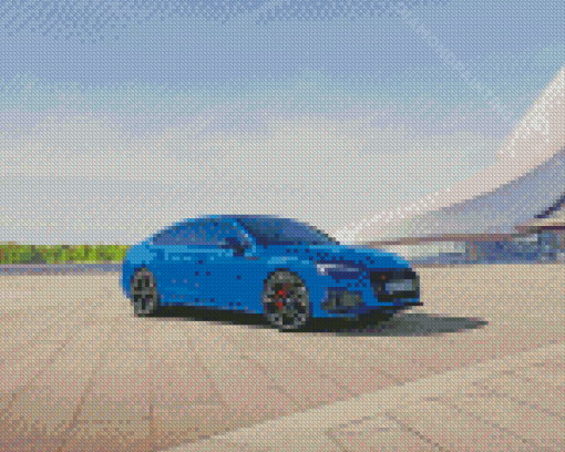 Audi S5 Blue Car Diamond Paintings