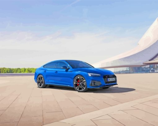 Audi S5 Blue Car Diamond Paintings