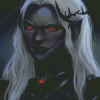 Black Elf With Red Eyes Diamond Paintings