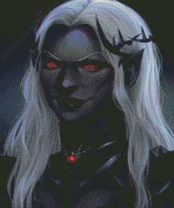 Black Elf With Red Eyes Diamond Paintings