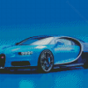 Blue Bugatti Chiron Diamond Paintings