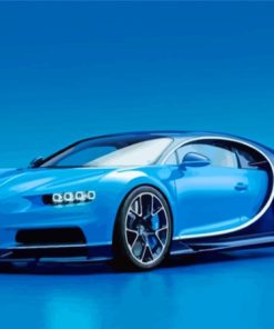 Blue Bugatti Chiron Diamond Paintings