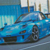 Blue Mazda RX7 Diamond Paintings