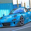 Blue Mazda RX7 Diamond Paintings