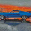 Blue Fastback Mustang Diamond Paintings