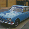 Blue Triumph Car Diamond Paintings