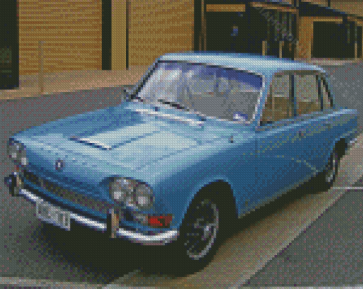 Blue Triumph Car Diamond Paintings