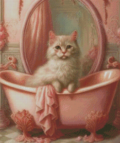 Cat In Bath Diamond Paintings