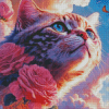 Cat In The Clouds Diamond Paintings