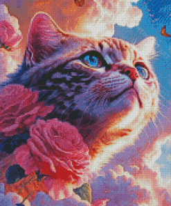 Cat In The Clouds Diamond Paintings