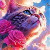 Cat In The Clouds Diamond Paintings